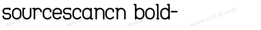 sourcescancn bold字体转换